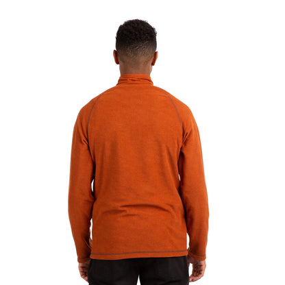Burnt Orange - Lifestyle - Trespass Mens Keynote Anti Pilling 1-4 Zip Fleece Top