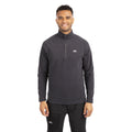 Charcoal - Side - Trespass Mens Keynote Anti Pilling 1-4 Zip Fleece Top