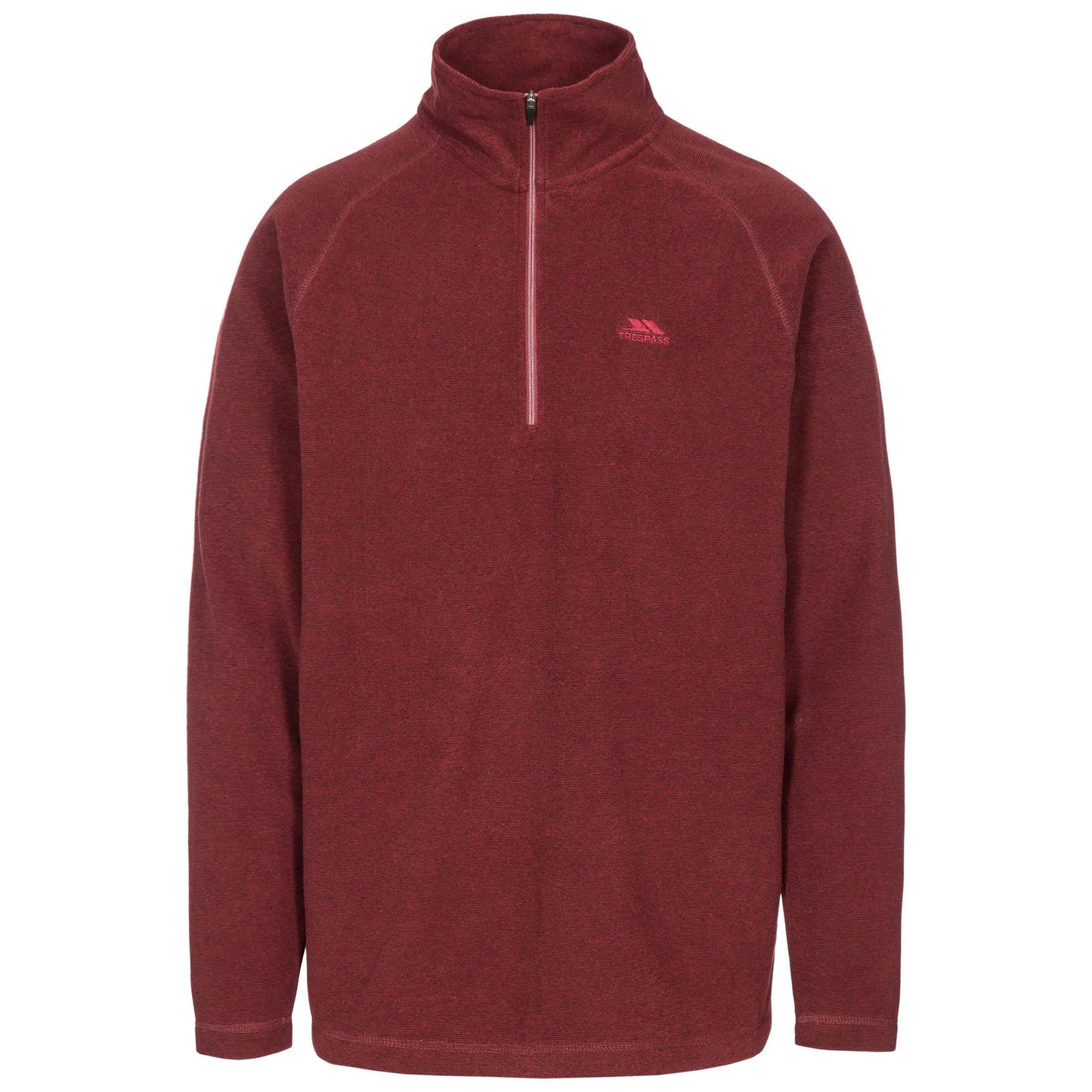 Prune - Front - Trespass Mens Keynote Anti Pilling 1-4 Zip Fleece Top
