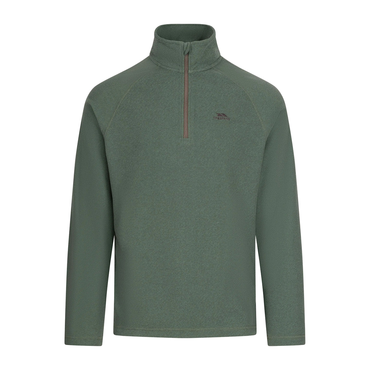 Green Smoke-Alpine - Front - Trespass Mens Keynote Anti Pilling 1-4 Zip Fleece Top