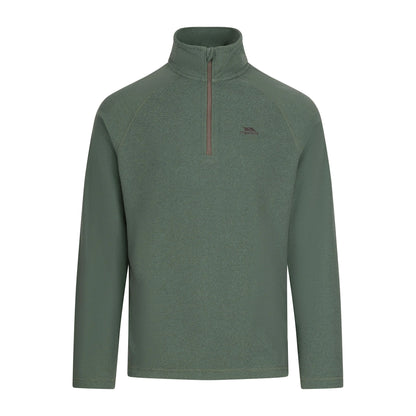 Green Smoke-Alpine - Front - Trespass Mens Keynote Anti Pilling 1-4 Zip Fleece Top