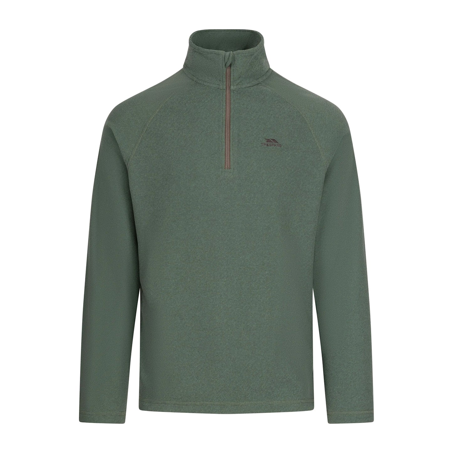 Green Smoke-Alpine - Front - Trespass Mens Keynote Anti Pilling 1-4 Zip Fleece Top