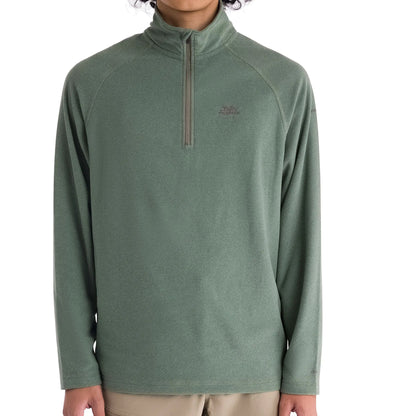 Green Smoke-Alpine - Pack Shot - Trespass Mens Keynote Anti Pilling 1-4 Zip Fleece Top