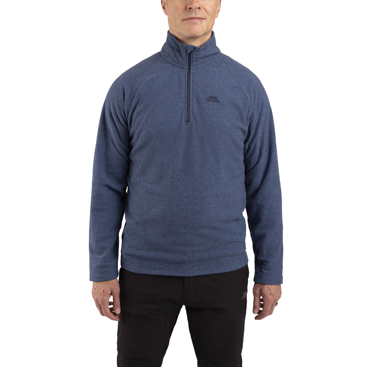 Coastal Blue-Navy - Side - Trespass Mens Keynote Anti Pilling 1-4 Zip Fleece Top