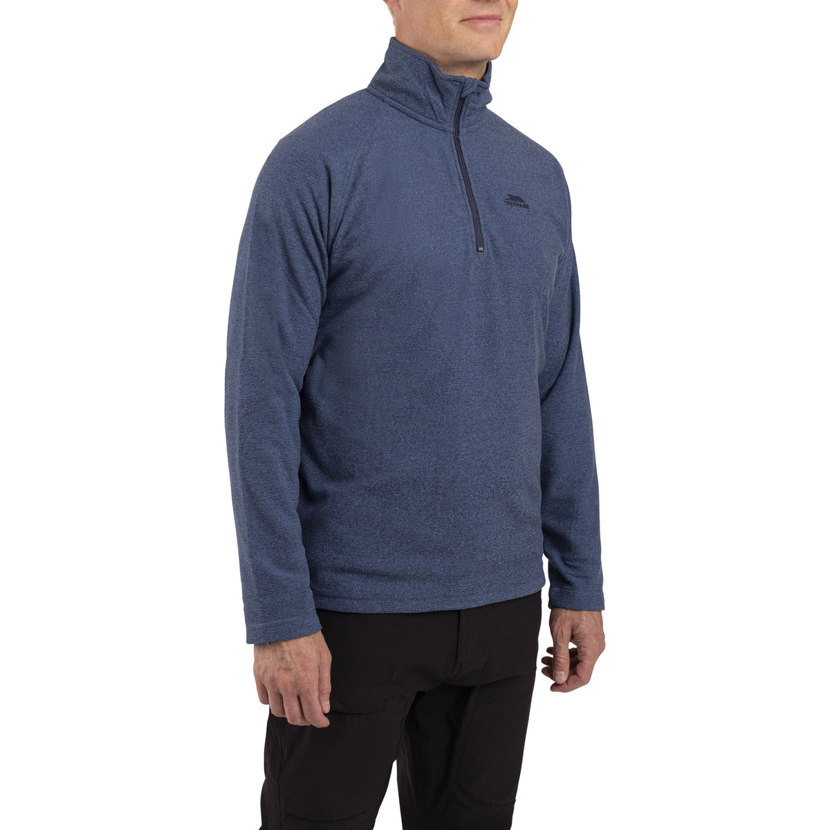 Coastal Blue-Navy - Pack Shot - Trespass Mens Keynote Anti Pilling 1-4 Zip Fleece Top