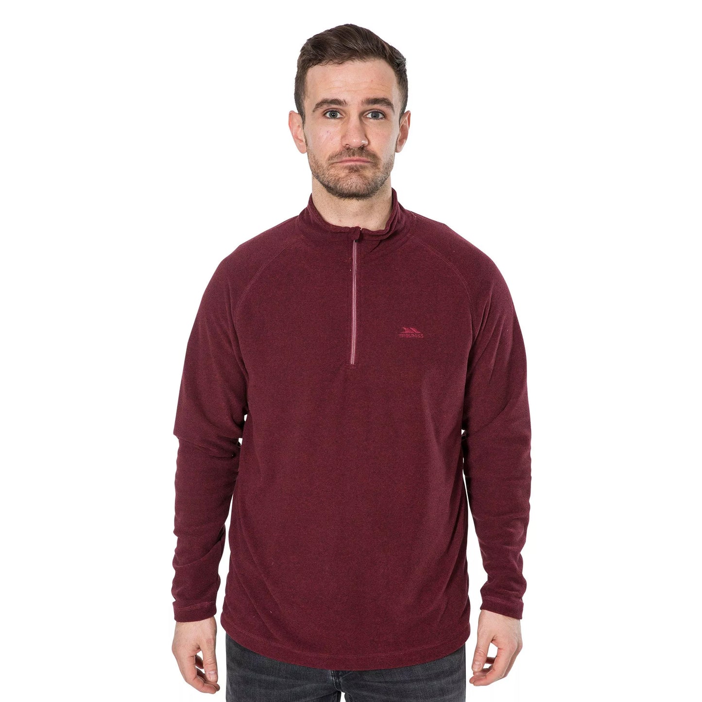 Prune - Side - Trespass Mens Keynote Anti Pilling 1-4 Zip Fleece Top