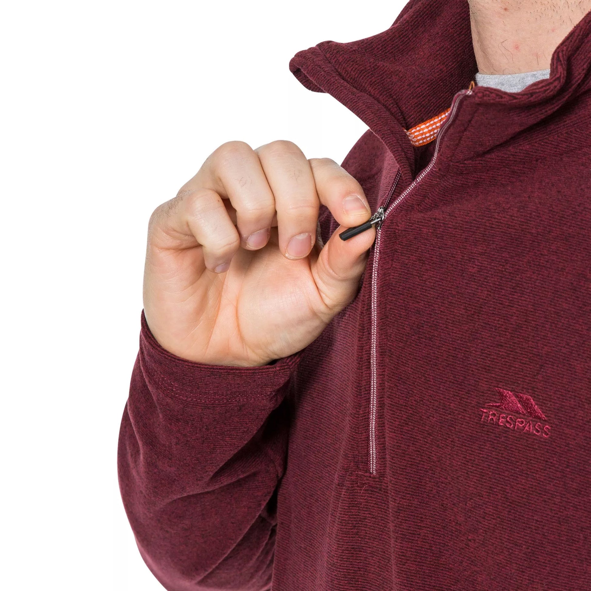 Prune - Pack Shot - Trespass Mens Keynote Anti Pilling 1-4 Zip Fleece Top