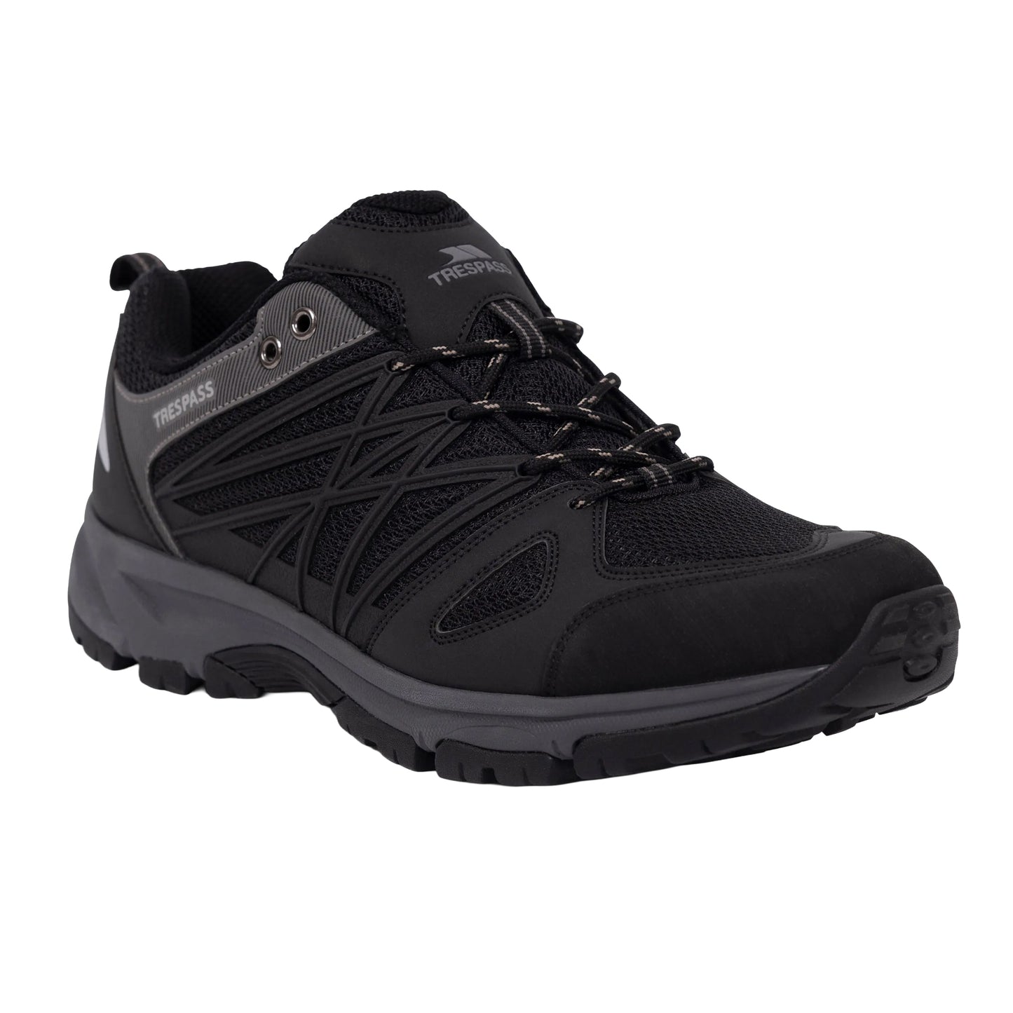 Black-Black - Front - Trespass Mens Fisk Trainers