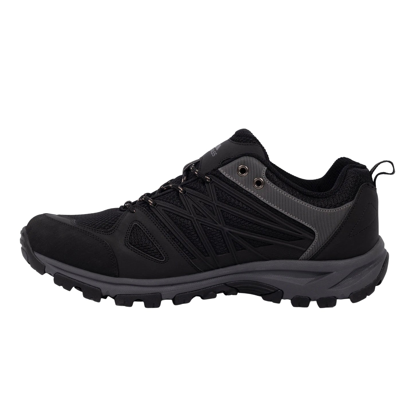 Black-Black - Side - Trespass Mens Fisk Trainers