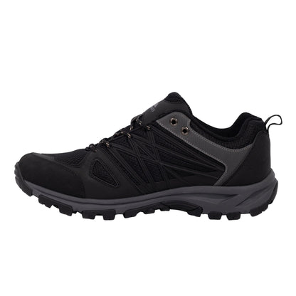 Black-Black - Side - Trespass Mens Fisk Trainers