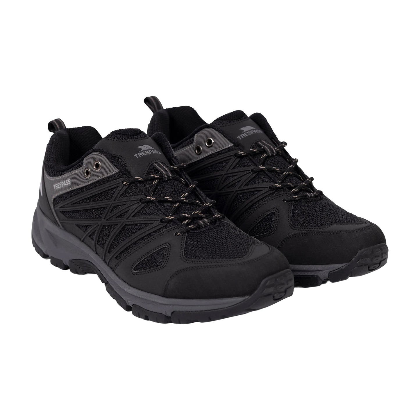 Black-Black - Pack Shot - Trespass Mens Fisk Trainers