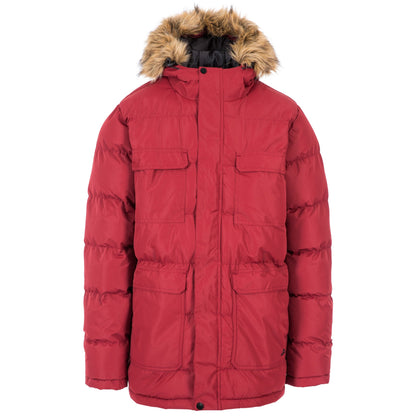 Merlot - Front - Trespass Mens Baldwin Padded Waterproof Jacket