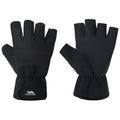 Black - Front - Trespass Adults Unisex Carradale Fingerless Gloves