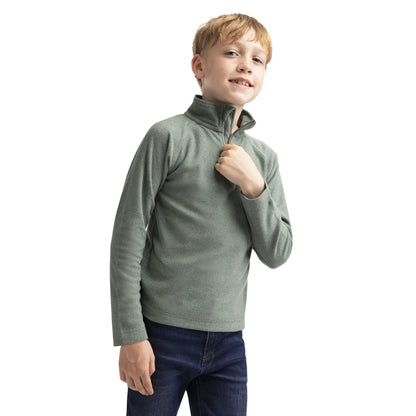 Green Smoke-Alpine - Front - Trespass Childrens-Kids Keynote Fleece