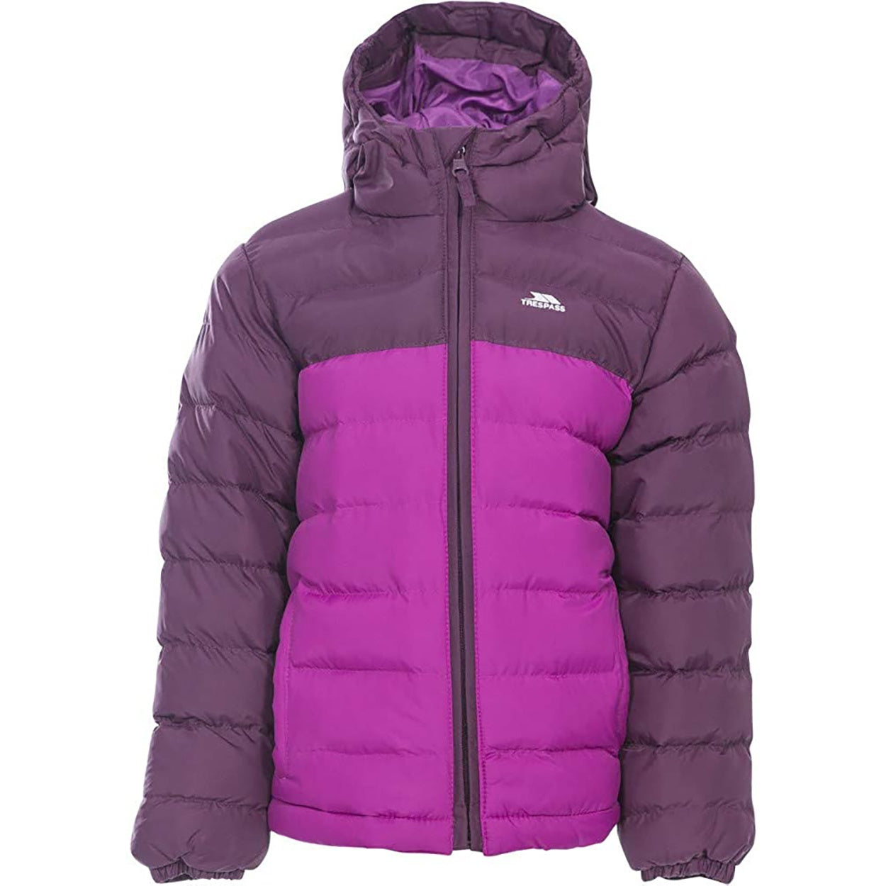 Purple Orchid - Front - Trespass Childrens-Kids Oskar Padded Jacket