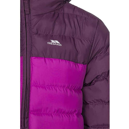 Purple Orchid - Side - Trespass Childrens-Kids Oskar Padded Jacket