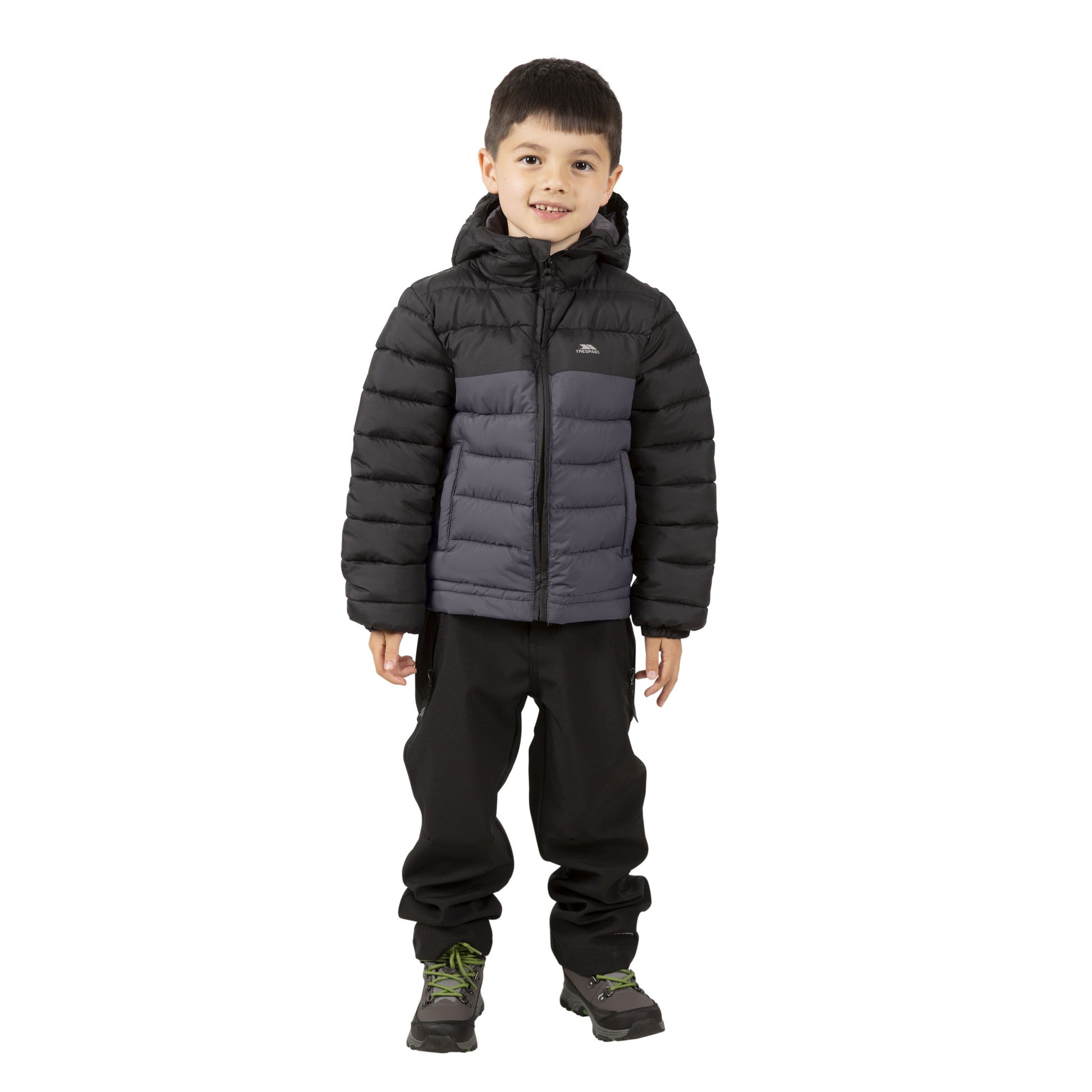 Black - Lifestyle - Trespass Childrens-Kids Oskar Padded Jacket