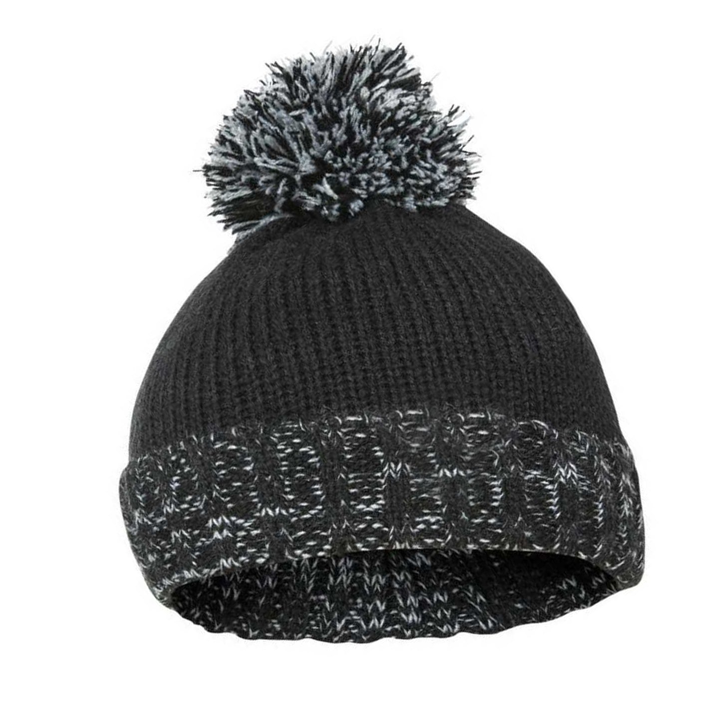 Black - Back - Trespass Childrens-Kids Nefti Pom Pom Beanie