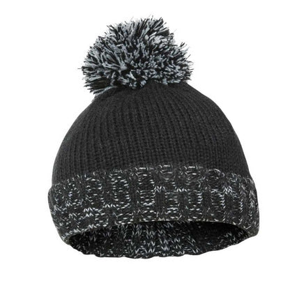 Black - Back - Trespass Childrens-Kids Nefti Pom Pom Beanie