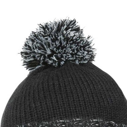 Black - Pack Shot - Trespass Childrens-Kids Nefti Pom Pom Beanie
