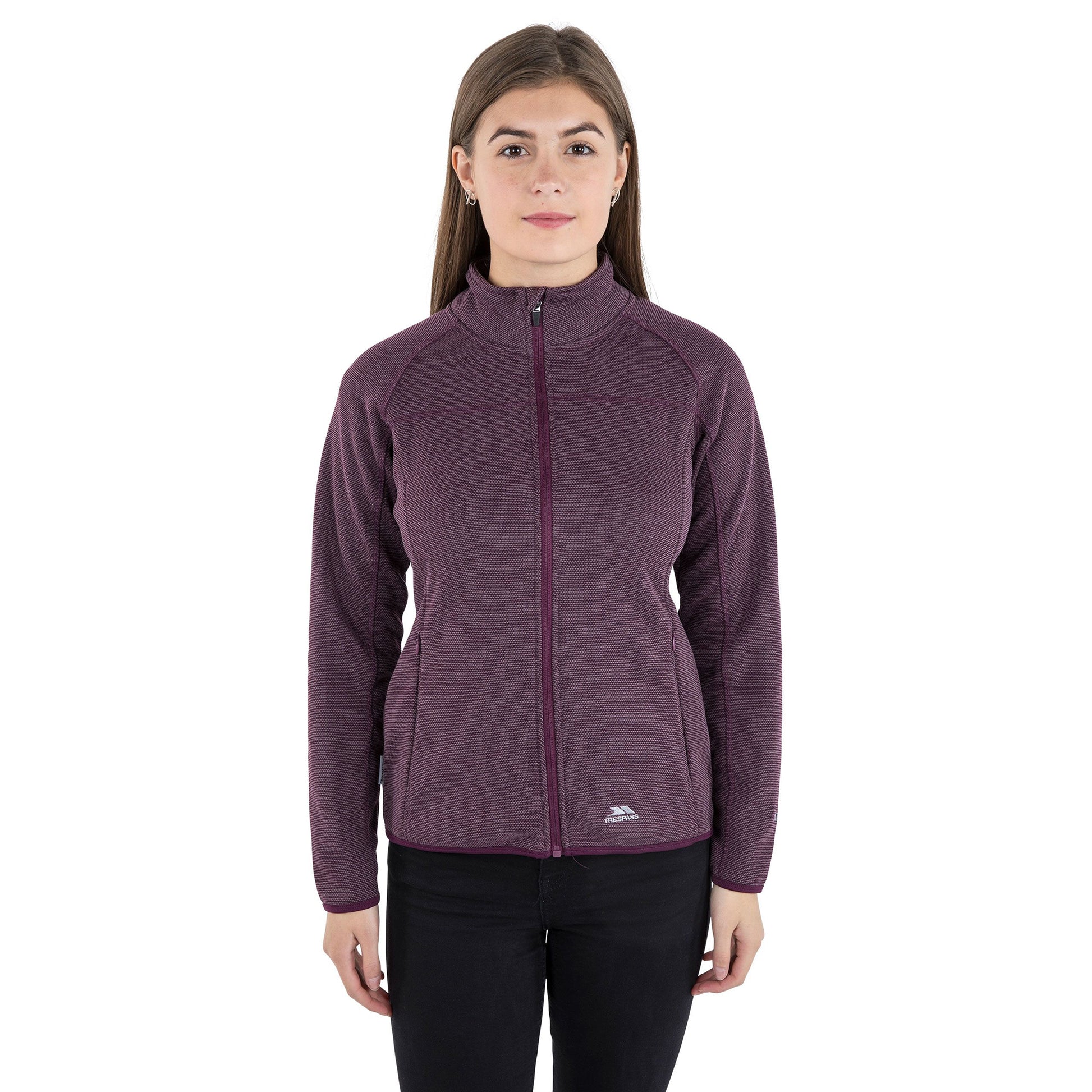 Potent Purple - Back - Trespass Womens-Ladies Tenbury Fleece Jacket