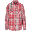 Red Check - Front - Trespass Mens Collector Check Shirt