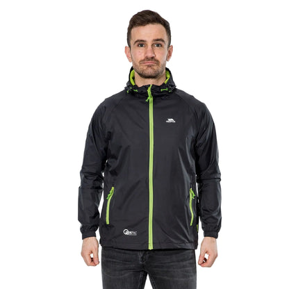 Black - Pack Shot - Trespass Unisex Adult Qikpac Waterproof Jacket