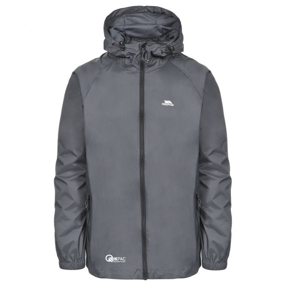 Flint - Front - Trespass Unisex Adult Qikpac Waterproof Jacket