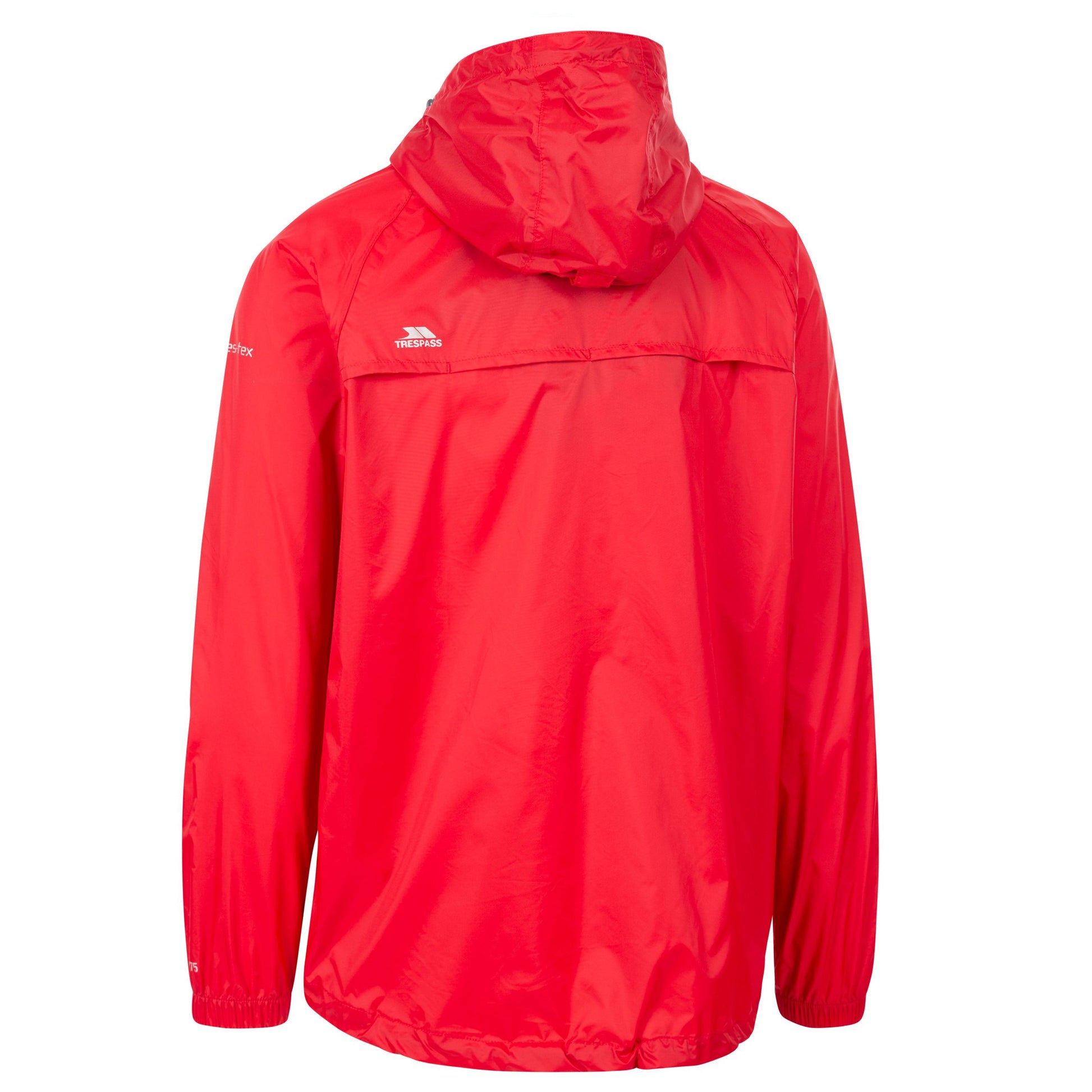 Red - Back - Trespass Unisex Adult Qikpac Waterproof Jacket