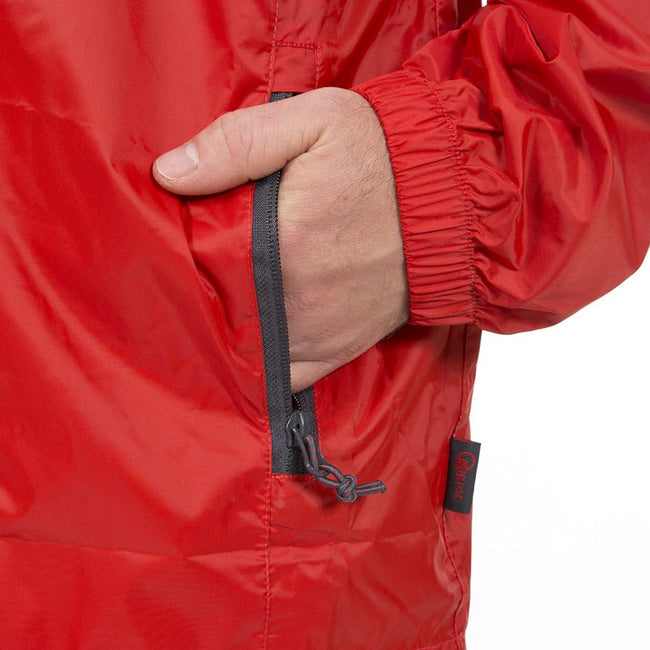Red - Side - Trespass Unisex Adult Qikpac Waterproof Jacket