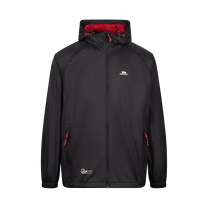 Black-Red - Front - Trespass Unisex Adult Qikpac Waterproof Jacket