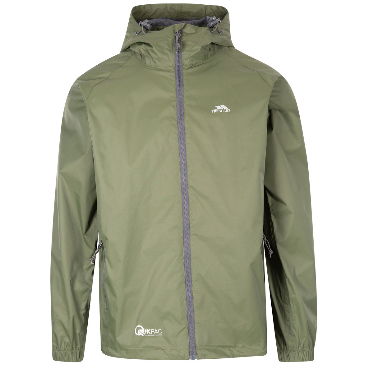 Moss - Front - Trespass Unisex Adult Qikpac Waterproof Jacket