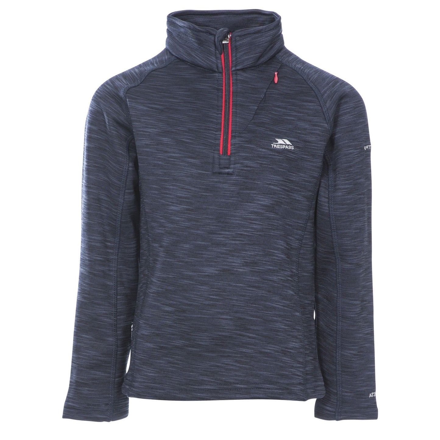 Navy Marl - Front - Trespass Childrens Boys Edvin Fleece Top