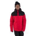 Red - Side - Trespass Mens Hayes Waterproof Ski Jacket