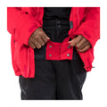 Red - Close up - Trespass Mens Hayes Waterproof Ski Jacket