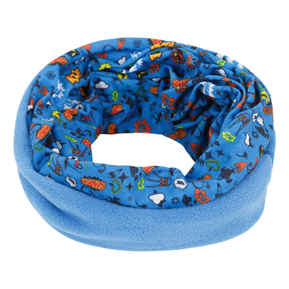 Cosmic Blue Print - Front - Trespass Childrens-Kids Callaghan Neckwarmer