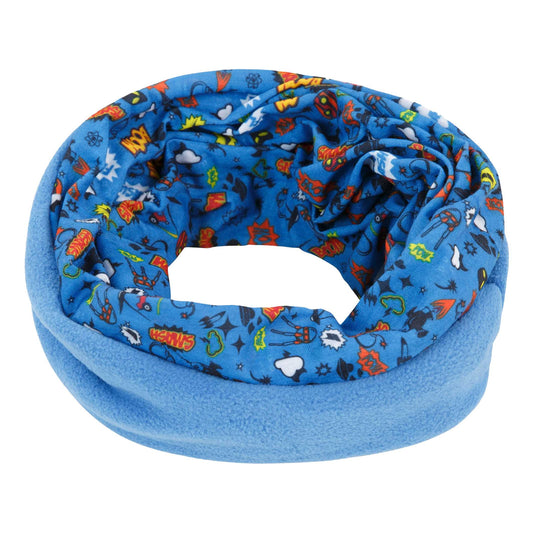 Cosmic Blue Print - Front - Trespass Childrens-Kids Callaghan Neckwarmer