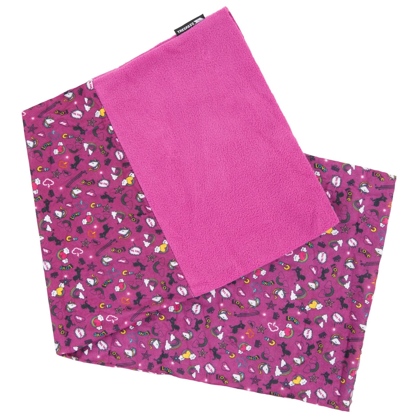 Unicorn Print - Side - Trespass Childrens-Kids Callaghan Neckwarmer