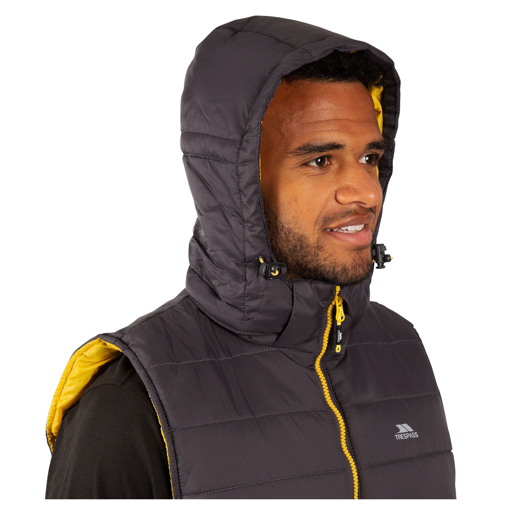 Dark Grey - Side - Trespass Mens Franklyn Padded Gilet
