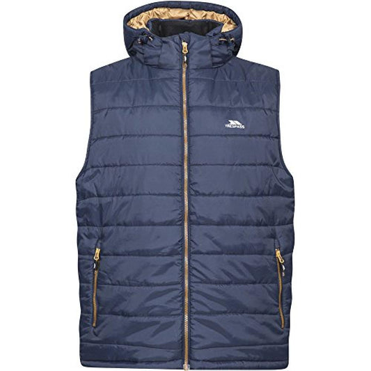 Navy - Front - Trespass Mens Franklyn Padded Gilet