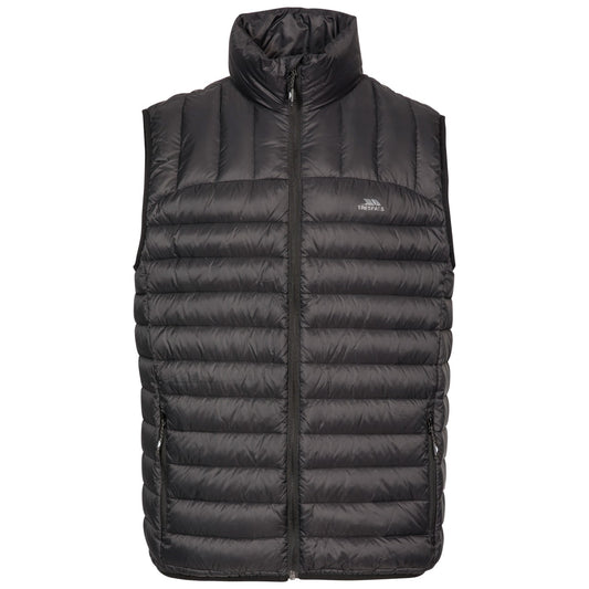 Black - Front - Trespass Mens Hoppers Down Gilet
