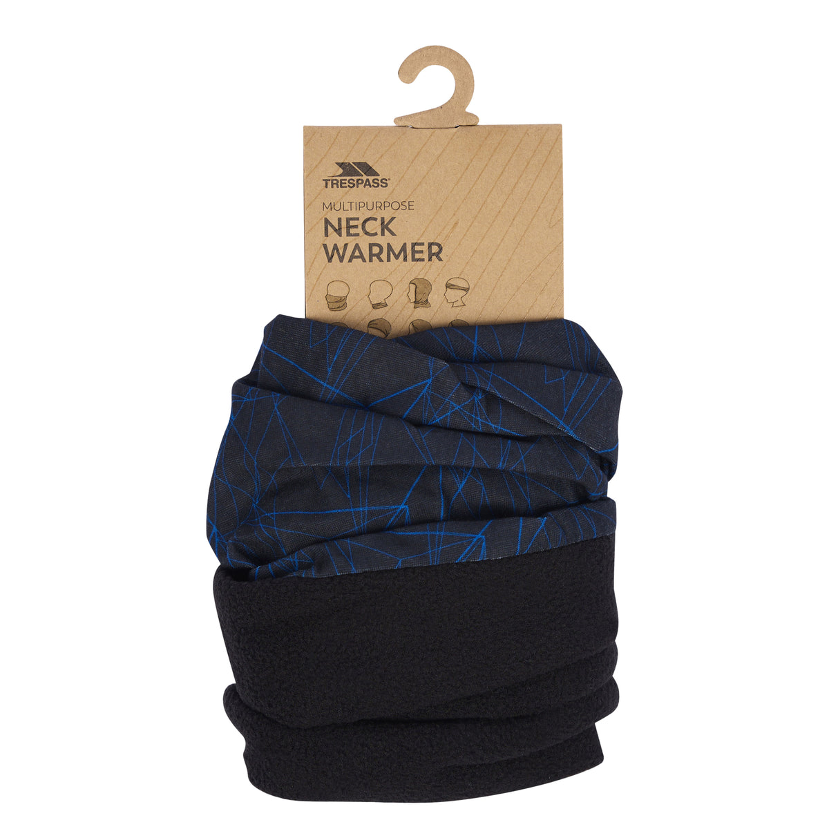 Black-Grey - Pack Shot - Trespass Mens Zazo Neckwarmer