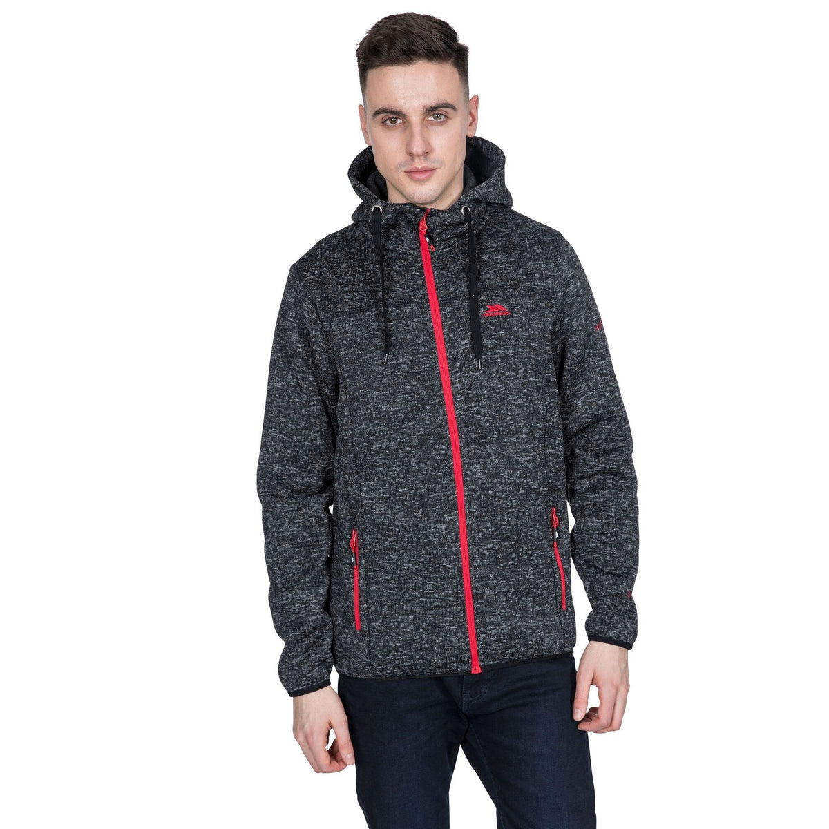 Black Marl - Back - Trespass Mens Odeno Fleece Jacket
