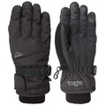 Black - Side - Trespass Childrens-Kids Ergon II Ski Gloves