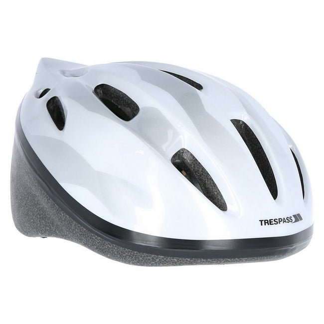 White - Front - Trespass Childrens-Kids Cranky Cycling Safety Helmet