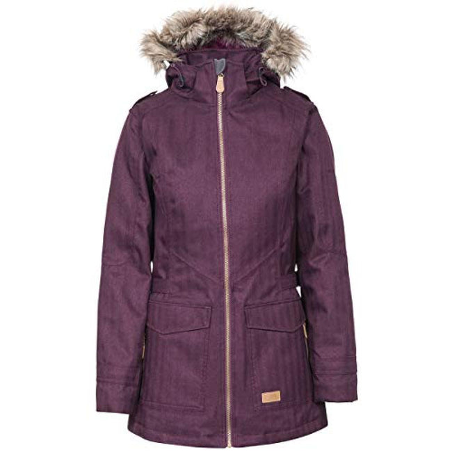 Potent Purple - Front - Trespass Womens-Ladies Everyday Waterproof Jacket