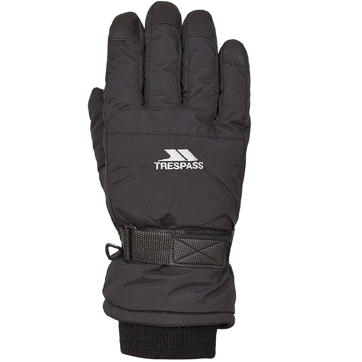 Black - Back - Trespass Youths Gohan II Ski Gloves