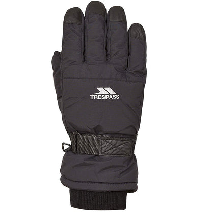 Black - Back - Trespass Youths Gohan II Ski Gloves
