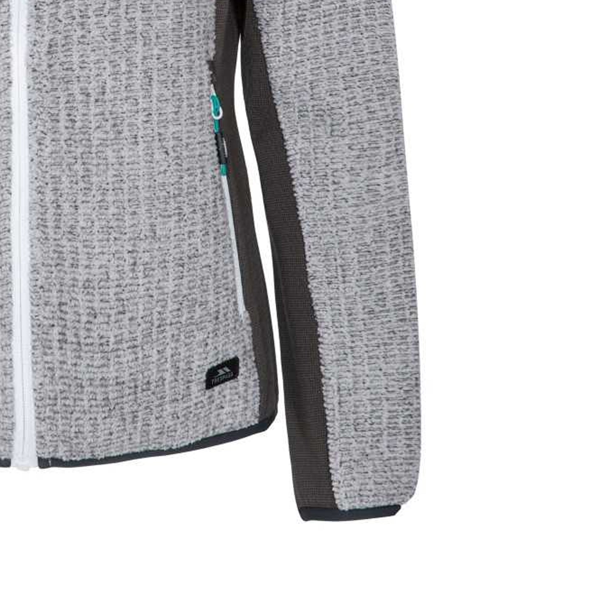 Grey Marl - Side - Trespass Womens-Ladies Liggins Fleece Jacket