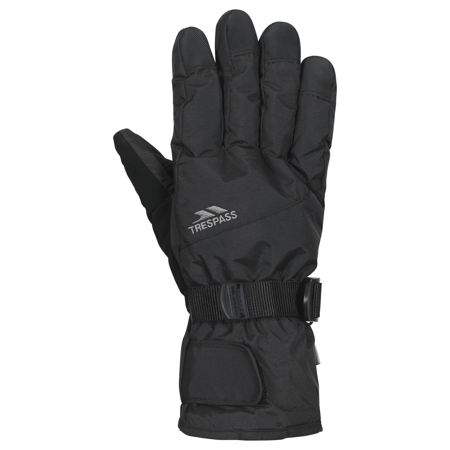 Black - Back - Trespass Ergon II Ski Gloves